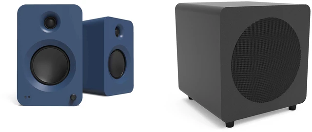 Main image of Kanto Ren Powered Speaker System (matte blue) And SUB8 Powered 8in Subwoofer (black) Bundle