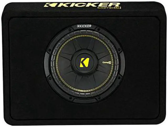 Main image of Kicker 44TCWC102 CompC 10" 600 Watt 2-Ohm Loaded Shallow Car Subwoofer Enclosure