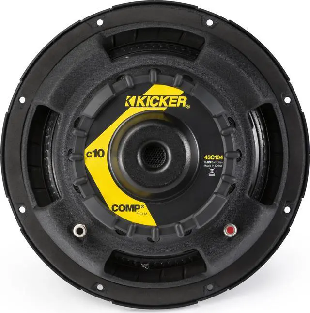 Alt view image 12 of 20 - Kicker 43C104 10 inch Comp 4 Ohm SVC Subwoofer