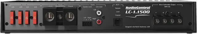 Alt view image 2 of 20 - AudioControl LC-1.1500 Mono Subwoofer Amplifier