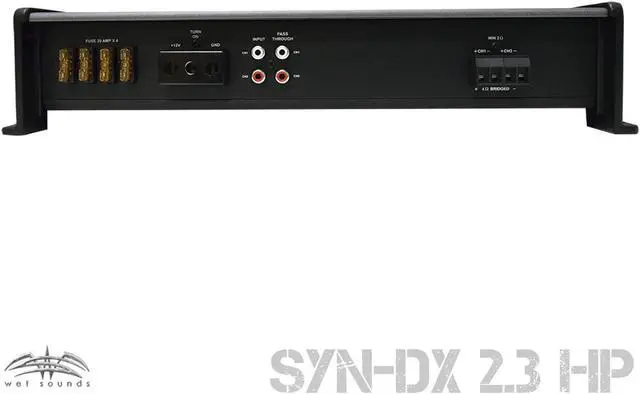 Alt view image 3 of 5 - Wet Sounds SYN-DX-2.3HP SYN-DX Series Marine Amplifier & Stinger 3-Meter 4-Gauge Amplifier Wiring Kit w/ RCAs