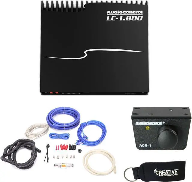 Main image of AudioControl LC-1.800 High-Power Mono Subwoofer Amplifier with Accubass, ACR-1 Dash Remote, And Wiring Kit