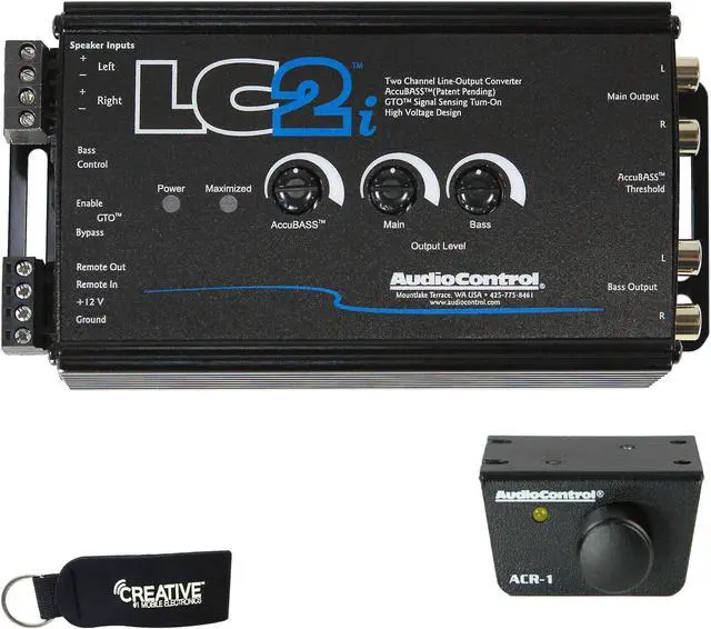Main image of AudioControl LC2i 2 Channel Line Out Converter with Accubass and Subwoofer Control, & ACR-1 Dash Remote