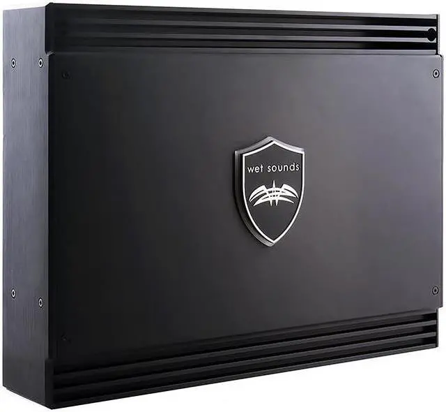 Alt view image 4 of 4 - Wet Sounds REV10B-FC-SA 10" Black Tower Speakers with Silver Aluminum Fixed Clamps & SDX2 1250 Watt Amplifier