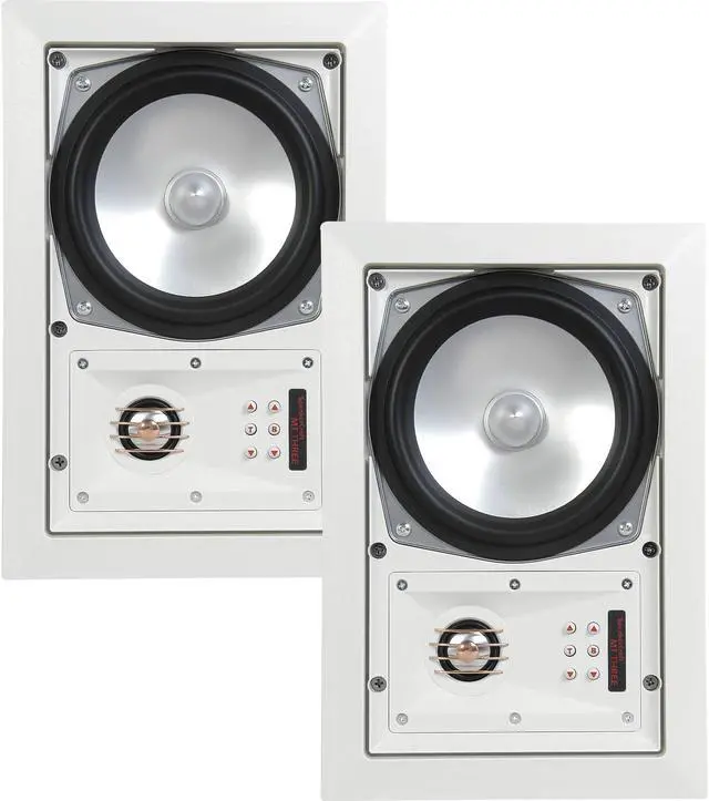 Alt view image 6 of 7 - SpeakerCraft MT6 Three - In-Wall or Ceiling Speaker Includes White Grill - (Multipack of 4 pair, 8 speakers total)