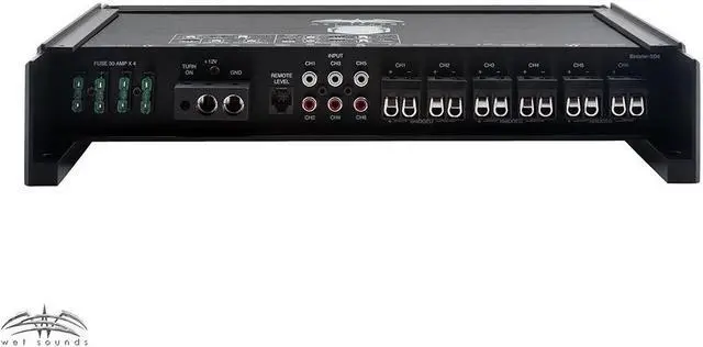 Alt view image 4 of 4 - Wet Sounds Sinister SDX6 6-channel Amplifier & Stinger 7-Meter 4-Gauge Amplifier Wiring Kit w/ RCAs