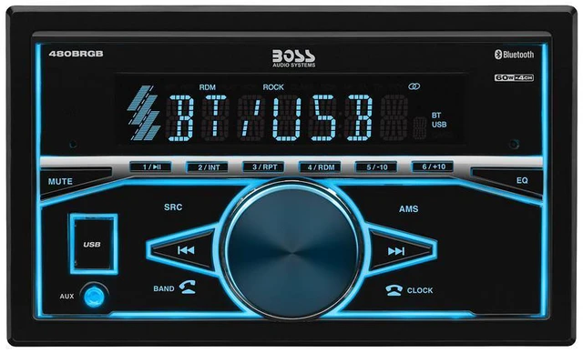 Main image of Boss 480BRGB Double-DIN, MECH-LESS Multimedia Player (no CD/DVD) Bluetooth