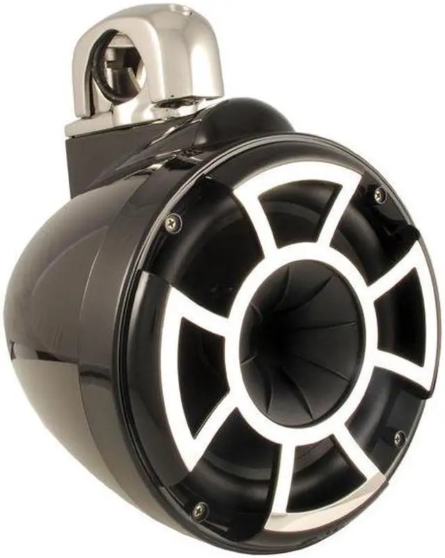 Alt view image 4 of 4 - Wet Sounds Two Pairs of Black REV 10 Fixed Clamp Tower Speakers with Wet Sounds Suitz speaker Covers & SDX2 Amplifier