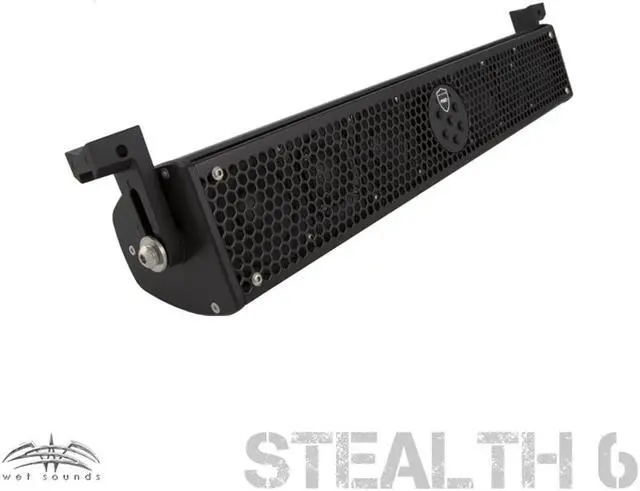 Alt view image 2 of 4 - Wet Sounds Package - Black Stealth 10 Ultra HD Sound Bar w/ Remote and AS-8 8" 350 Watt Powered Stealth Subwoofer