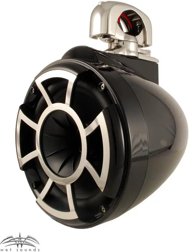 Alt view image 4 of 4 - Wet Sounds REV8B-SMINI 8" Black Tower Speakers with Stainless Steel Swivel Mini Clamps & SYN-DX2 750 Watt Amplifier