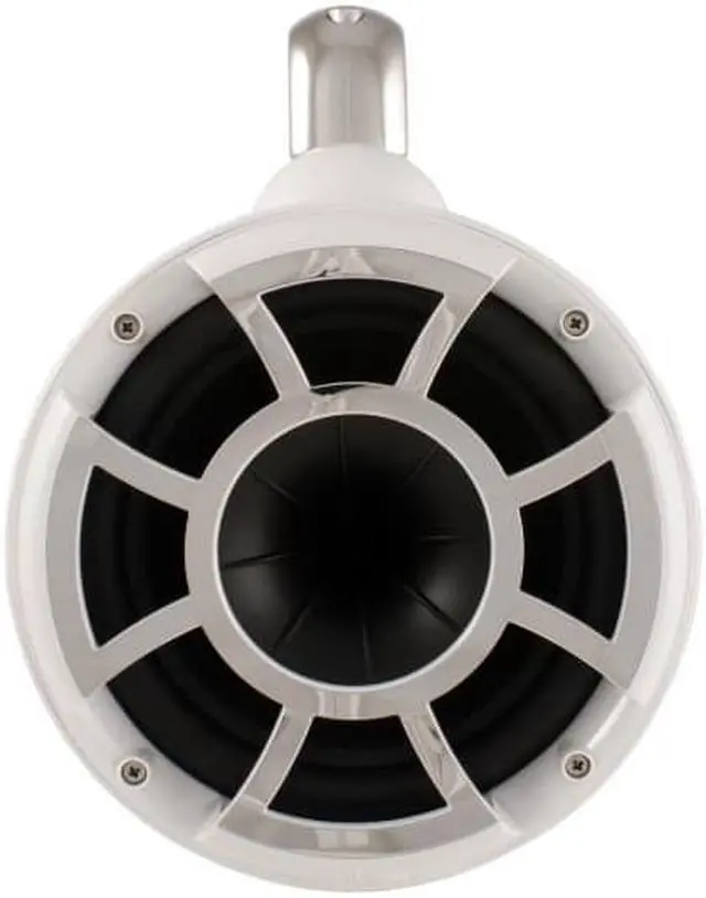 Alt view image 3 of 4 - Wet Sounds REV8W-SMINI 8" White Tower Speakers with Stainless Steel Swivel Mini Clamps & SYN-DX2 750 Watt Amplifier