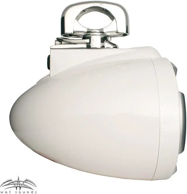Alt view image 4 of 4 - Wet Sounds ICON8W-SC WHITE 8" Tower Speakers with Stainless Swivel Clamps and Wet Sounds HTX2 Amplifier