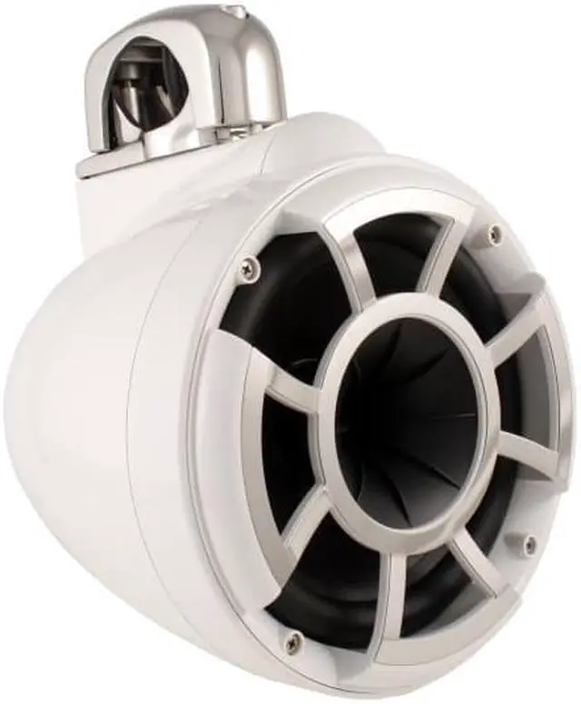 Alt view image 4 of 4 - Wet Sounds REV8W-SMINI 8" White Tower Speakers with Stainless Steel Swivel Mini Clamps & SYN-DX2 750 Watt Amplifier