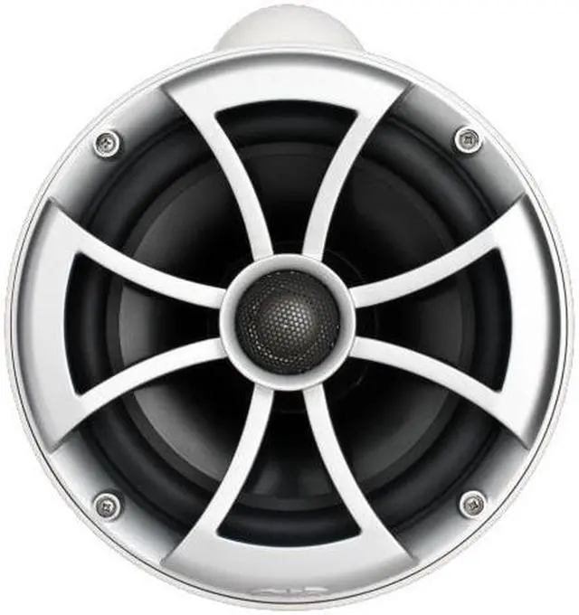 Alt view image 3 of 4 - Wet Sounds ICON8W-SXM WHITE 8" Tower Speakers with Stainless Swivel Base Mount (NO PIPE CLAMP) and Wet Sounds HTX2 Amplifier