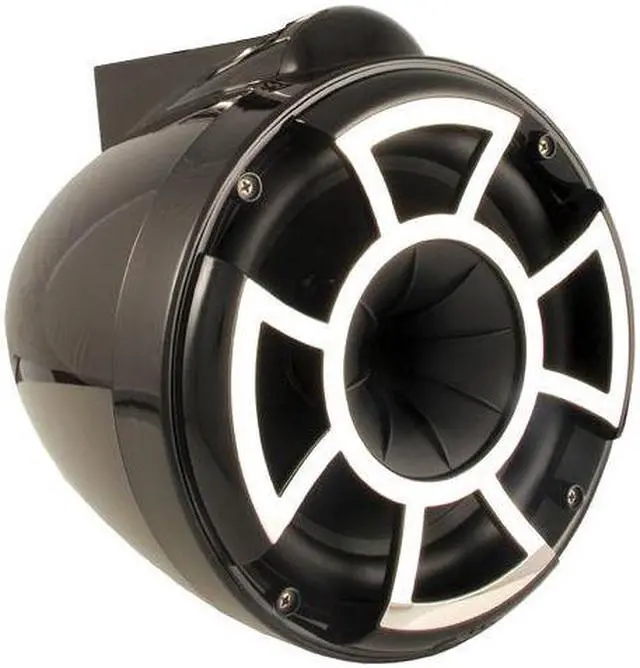 Alt view image 4 of 4 - Wet Sounds REV10B-FC-SA 10" Black Tower Speakers with Silver Aluminum Fixed Clamps & SYN-DX4 800 Watt Amplifier