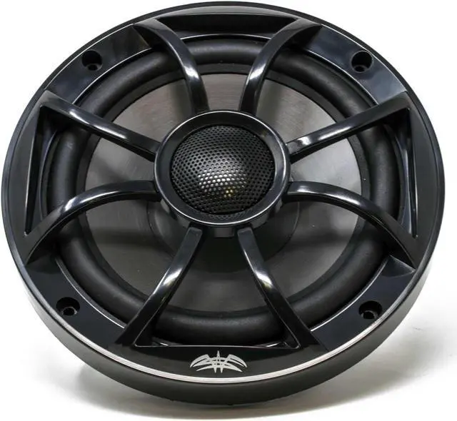 Alt view image 4 of 4 - Wet Sounds - Two Pairs Of RECON 6-BG Black 6.5" Speakers And A Kicker KXMA400.4 Marine Amplifier