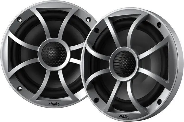 Alt view image 2 of 4 - Wet Sounds RECON 6-S 6.5" Silver Grill Marine Speakers with RZ4-F65U 2014+ Polaris RZR Front Kick Pods