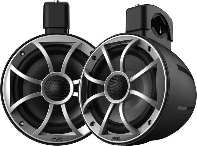 Main image of Wet Sounds RECON 6 POD-B - Wet Sounds 6.5 Inch Coaxial Tower Speakers, Black Enclosures with Silver XS Grilles (pair)