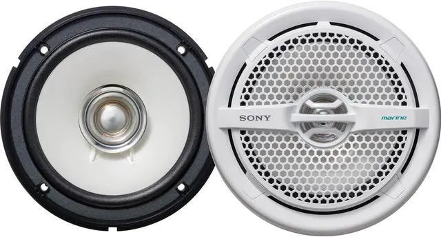 Alt view image 11 of 20 - Sony XS-MP1611 6.5 Inch 140 Watt Dual Cone Design Marine Speakers Stereo White