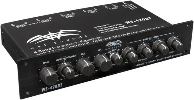Main image of Wet Sounds WS-420BT 4-Band Parametric EQ with Bluetooth Three Zone Control