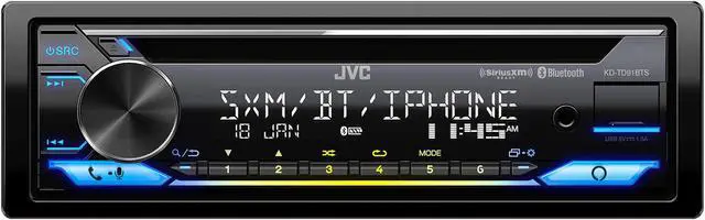 Alt view image 4 of 4 - JVC KD-TD91BTS - CD Receiver w/ Bluetooth, USB, Amazon Alexa + SirusXM Radio Tuner & Swi-RC Control Interface