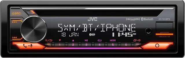 Alt view image 3 of 13 - JVC KD-T910BTS - CD Receiver featuring Bluetooth, Front USB, AUX, Amazon Alexa, SirusXM Ready