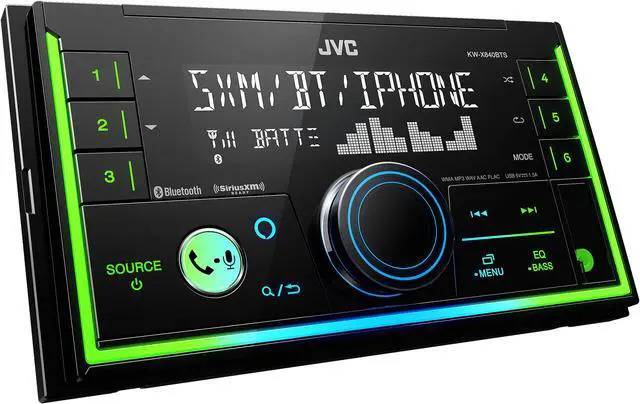 Alt view image 2 of 4 - JVC KW-X840BTS 2-Din Digital Media Receiver compatible with SXV300 SiriusXM Tuner, BT, Amazon Alexa and SWI-RC adapter