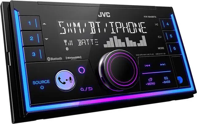 Alt view image 3 of 4 - JVC KW-X840BTS 2-Din Digital Media Receiver compatible with SXV300 SiriusXM Tuner, BT, Amazon Alexa and SWI-RC adapter