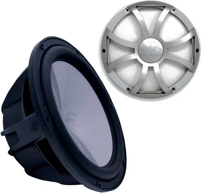 Main image of Wet Sounds Revo 12" Subwoofer & Grill - Black Subwoofer & Silver XS Grill - 2 Ohm