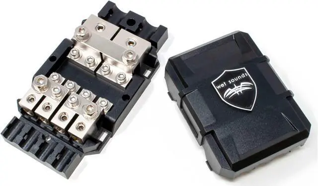 Main image of Wet Sounds WW-FUSE-DIST-BLOCK 4-Position ANL Fuse/Ground Block Combo