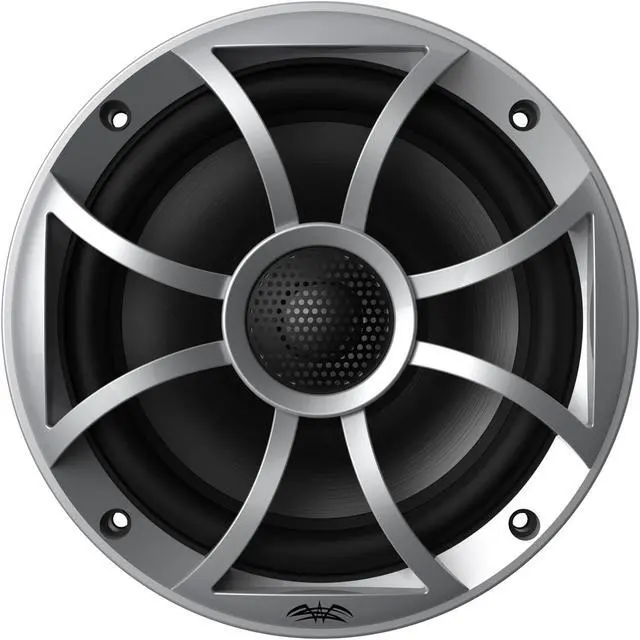 Alt view image 3 of 4 - Wet Sounds 2-Pair OE-65ic-S 6.5" OEM Replacement Speakers W/ Silver Grill + Kicker 12KMTED 6.5" Black Tower Pods