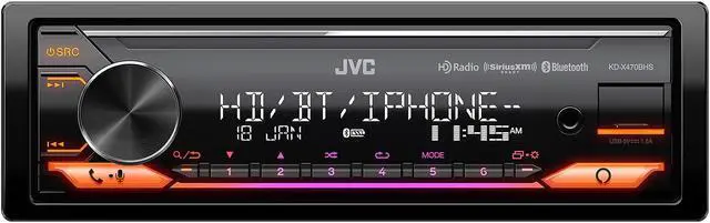 Alt view image 4 of 4 - JVC KD-X470BHS Digital Media Receiver BT, HD Radio compatible with SXV300 SiriusXM Tuner,Amazon Alexa and SWI-RC adapter