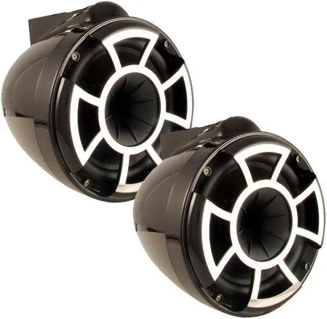 Alt view image 2 of 4 - Wet Sounds REV8B-SXM 8" Tower Speakers, Stainless Swivel Base Mount (NO CLAMP)