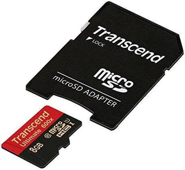 Alt view image 2 of 8 - Transcend Ultimate 8 GB microSD High Capacity (microSDHC) - 1 Card