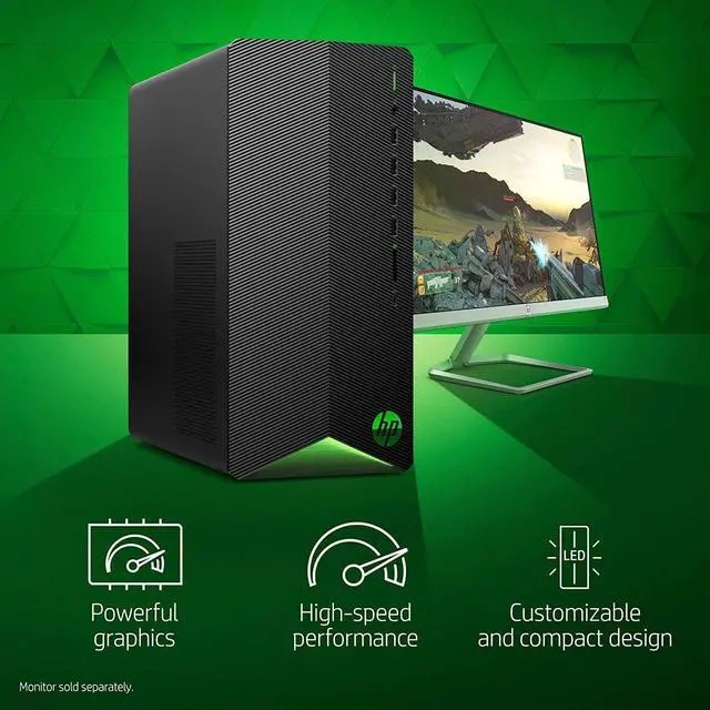 Alt view image 4 of 4 - 2021 Latest Pavilion Gaming Desktop Computer (AMD Ryzen 3 5300G, NVIDIA RTX 3060 Graphics Card, Windows 10 Home, 2TB NVMe SSD + 32GB DDR4 RAM, 400 Watt Power Supply) VR Ready PC