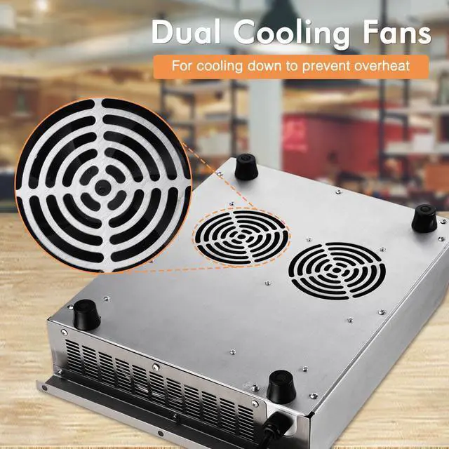 Alt view image 11 of 14 - Yescom 3500W Commercial Induction Cooktop Electric Stove Burner Rapid Heating Stainless Steel with ETL Certification