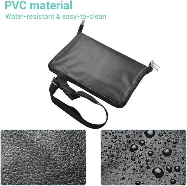Alt view image 5 of 7 - Byootique 2in1 Foldable Brush Holder Waist Zipper Bag Professional Multi Portable Cosmetic Makeup Pouch with Belt Strap Artist Storage PVC Organizer