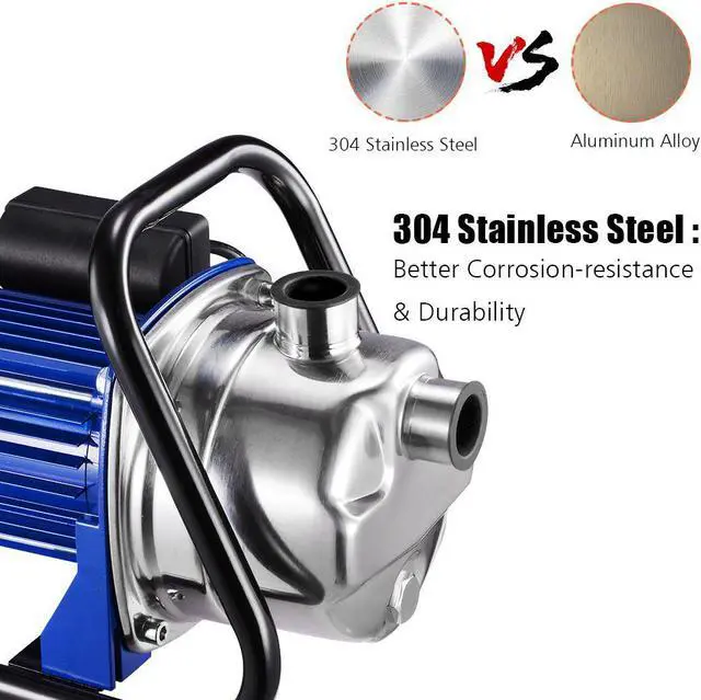 Alt view image 4 of 7 - 1200W Electric Water Booster Pump Stainless Steel Garden Sprinkler Pump Pool