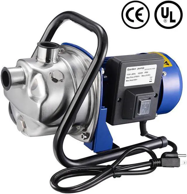 Main image of 1200W Electric Water Booster Pump Stainless Steel Garden Sprinkler Pump Pool