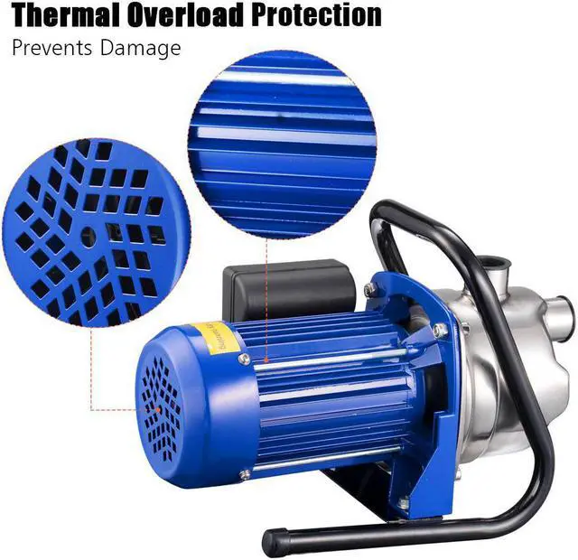 Alt view image 3 of 7 - 1200W Electric Water Booster Pump Stainless Steel Garden Sprinkler Pump Pool