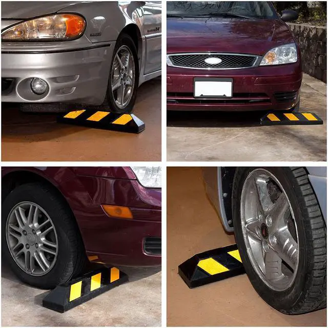 Alt view image 3 of 6 - 22" Rubber Curb Parking Block Car RV Trailer Wheel Tire Stopper Garage Driveway