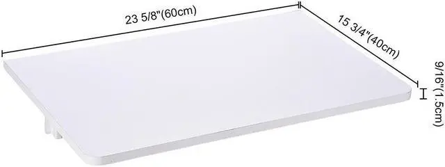 Alt view image 7 of 10 - Wall Mounted Floating Folding Computer Desk 23 5/8" x 15 3/4" 66lbs Weight Capacity PC Table White