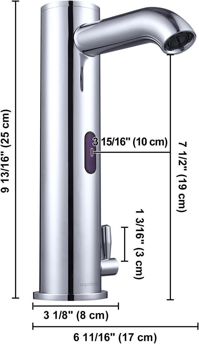 Alt view image 6 of 7 - Aquaterior Automatic Sensor Bathroom Faucet 1 Hole Touchless Above Counter Sink Mixer Tap