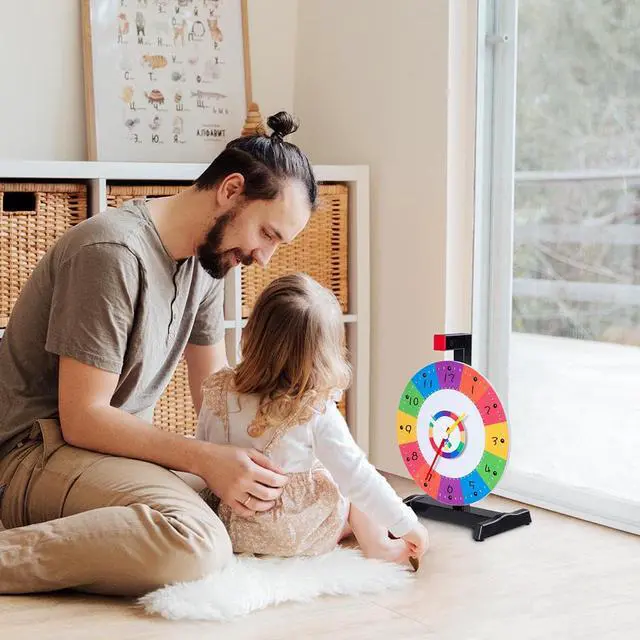 Alt view image 4 of 5 - WinSpin 12" Teachers' Choice Allin1 Template Teaching Aid Math Words Time Game