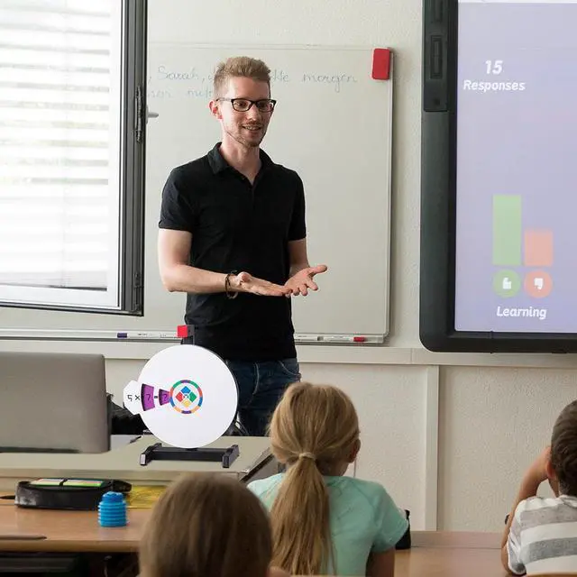 Alt view image 3 of 5 - WinSpin 12" Teachers' Choice Allin1 Template Teaching Aid Math Words Time Game