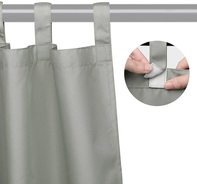 Alt view image 2 of 7 - Yescom 54"x120" Outdoor Curtain Drape Tab Top UV30+ Patio Pergola Backyard 1 Piece