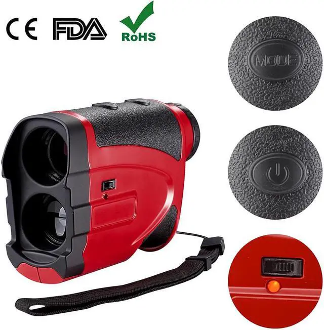 Alt view image 7 of 7 - Yescom 1000 Yards 6x Golf Rangefinder Accurate Scan Flag-lock Speed Slope Angle Hunting