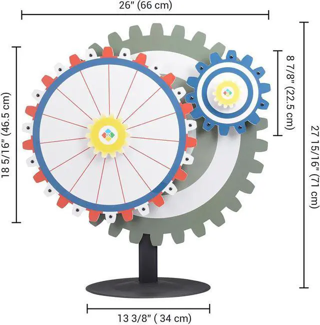 Alt view image 4 of 7 - WinSpin 24" Dual Gear Prize Wheel Tabletop Spinning Editable 15 Slots Trade Show