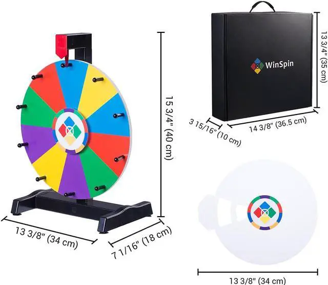 Alt view image 6 of 7 - WinSpin 12" Spinning Wheel Math Game Kids Teaching Aid Elementary School Home