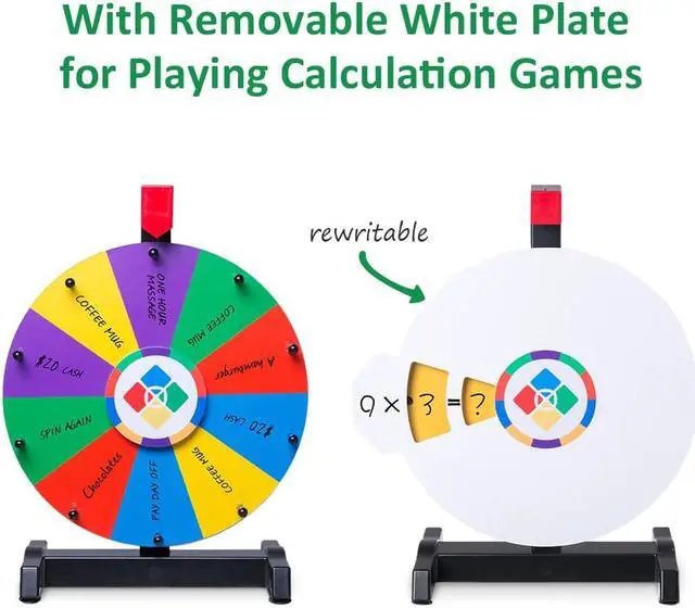 Alt view image 5 of 7 - WinSpin 12" Spinning Wheel Math Game Kids Teaching Aid Elementary School Home